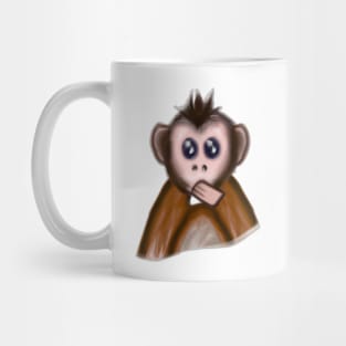 Cute Monkey Drawing Mug